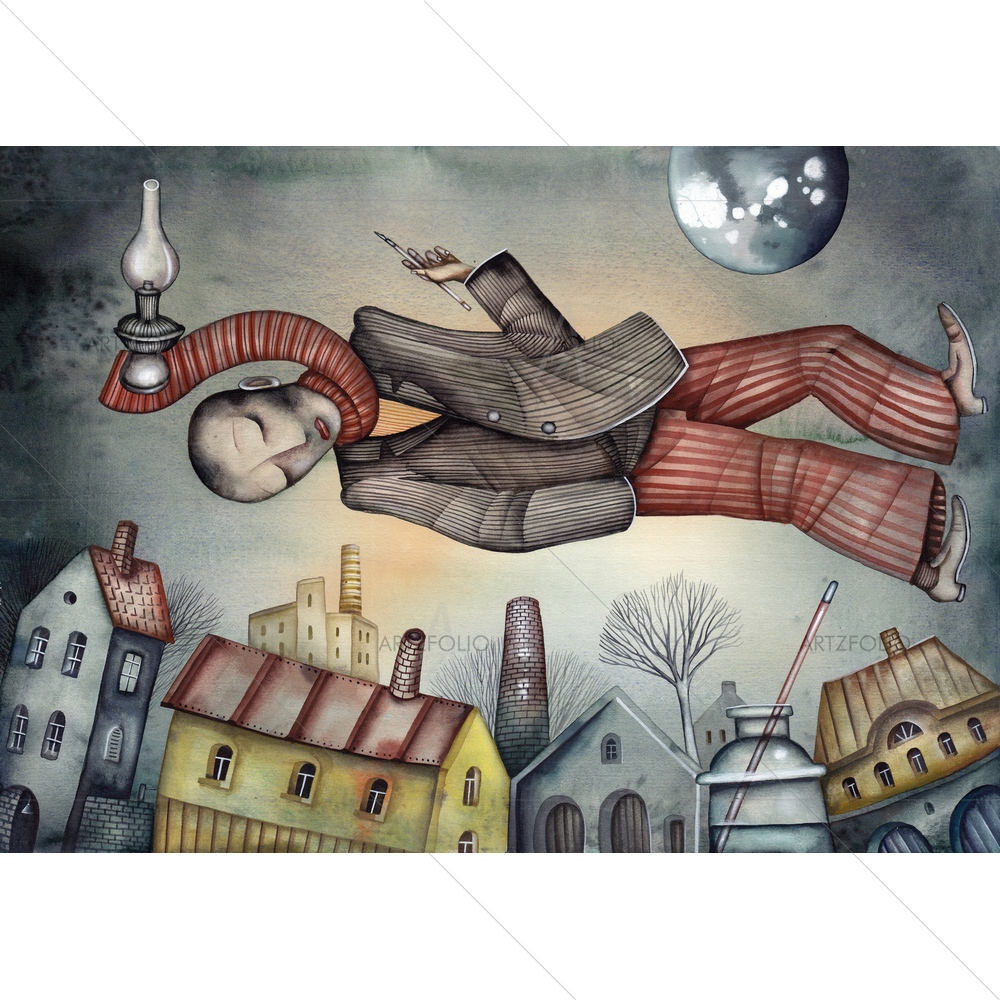 Floating Poet — custom-size art design 5009684