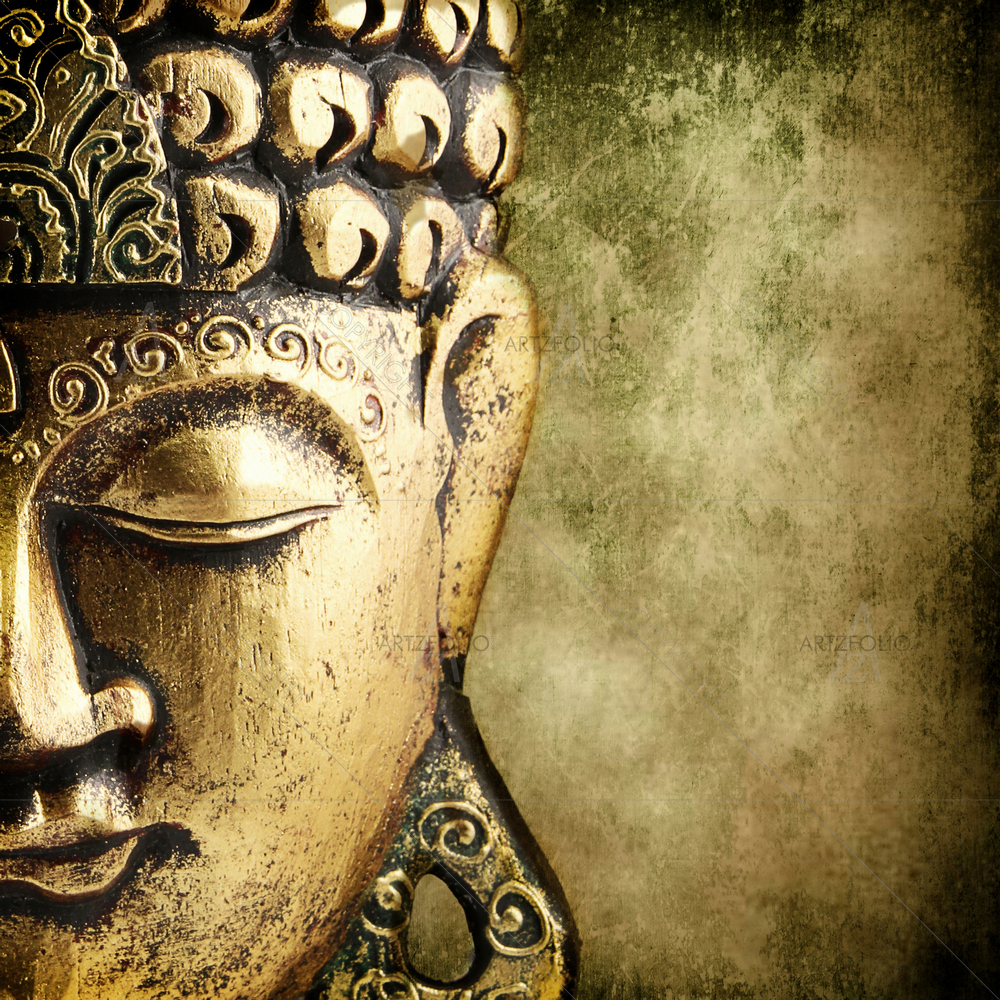 Golden Lord Buddha D3 — Devotional custom art by ArtzFolio