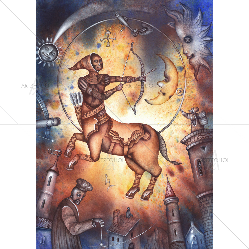 Zodiac Sign Sagittarius D1 — custom-size art design 5009693