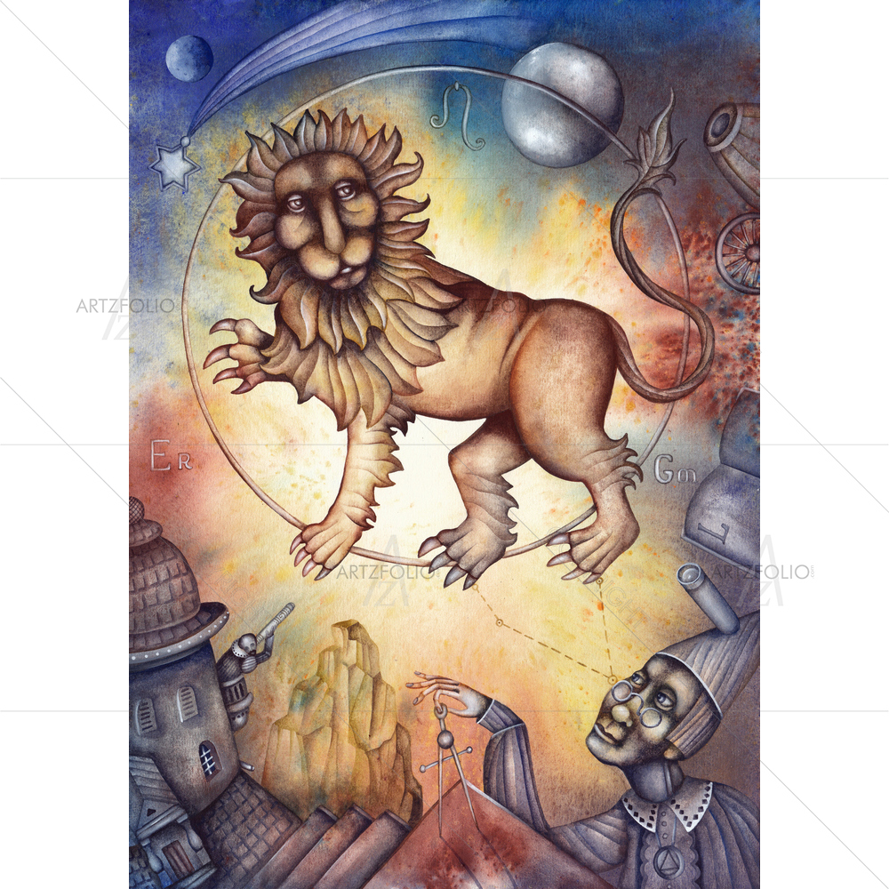 Zodiac Sign Leo D1 — custom-size art design 5009694