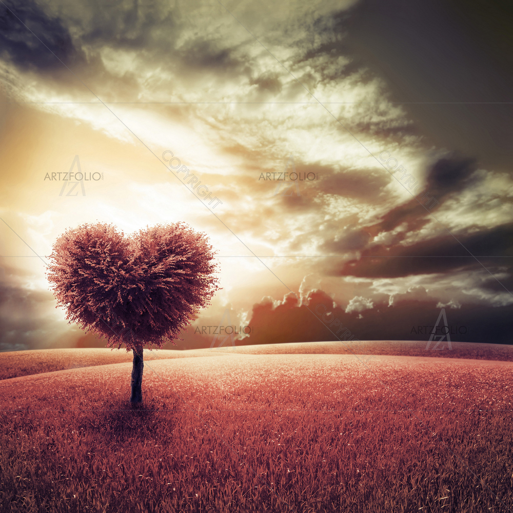 Heart Shaped Tree D4 — Devotional custom art by ArtzFolio