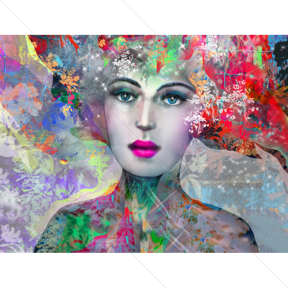 Surreal Woman Portrait — Botanical custom art by ArtzFolio