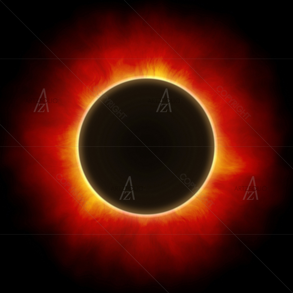 Solar Eclipse Corona — custom-size art design 5009770