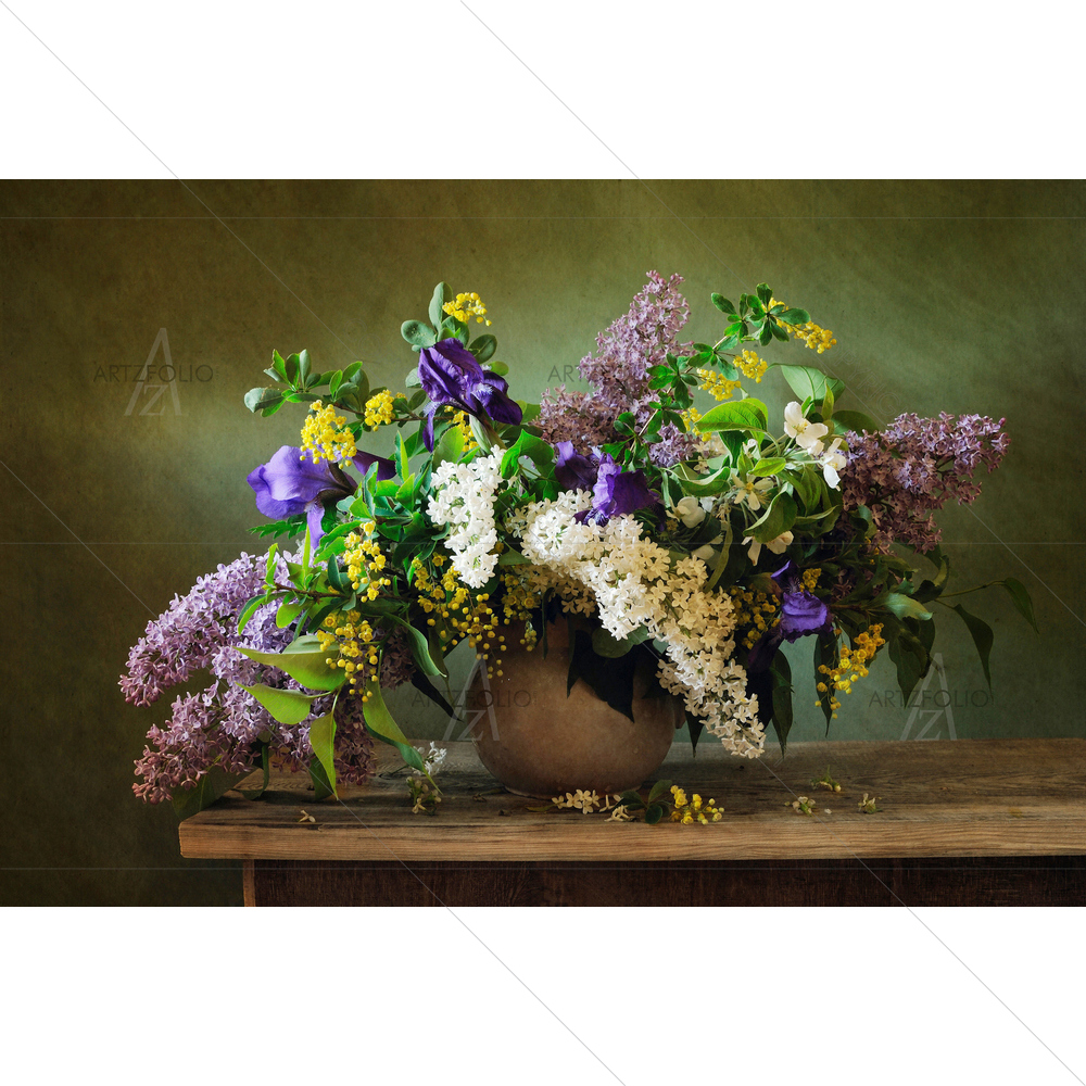 Still Life Flower Mix — custom-size art design 5009773
