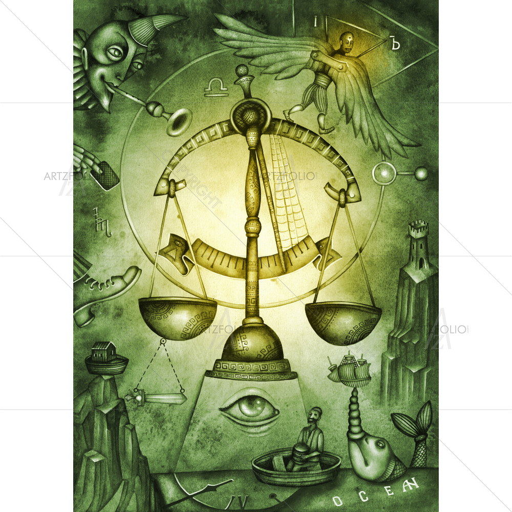 Zodiac Sign Libra D2 — custom-size art design 5009799