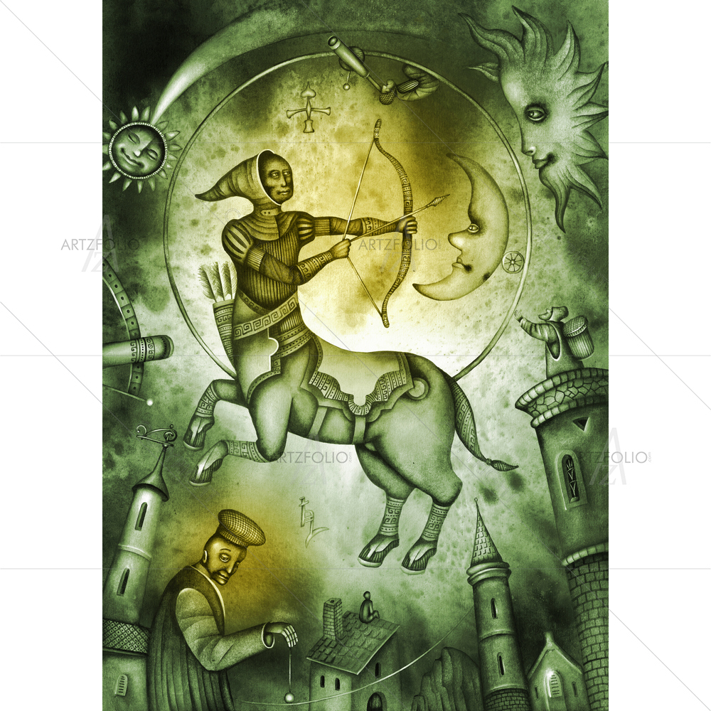 Zodiac Sign Sagittarius D2 — custom-size art design 5009800