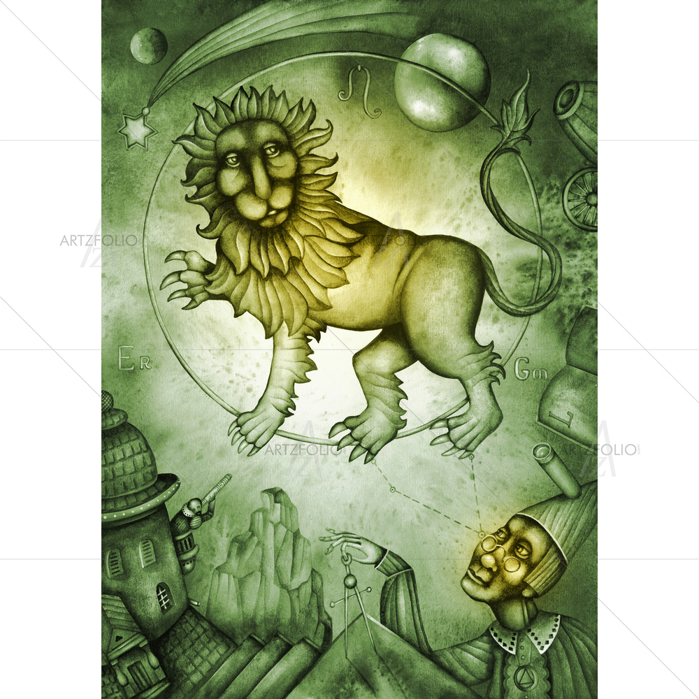 Zodiac Sign Leo D2 — custom-size art design 5009803