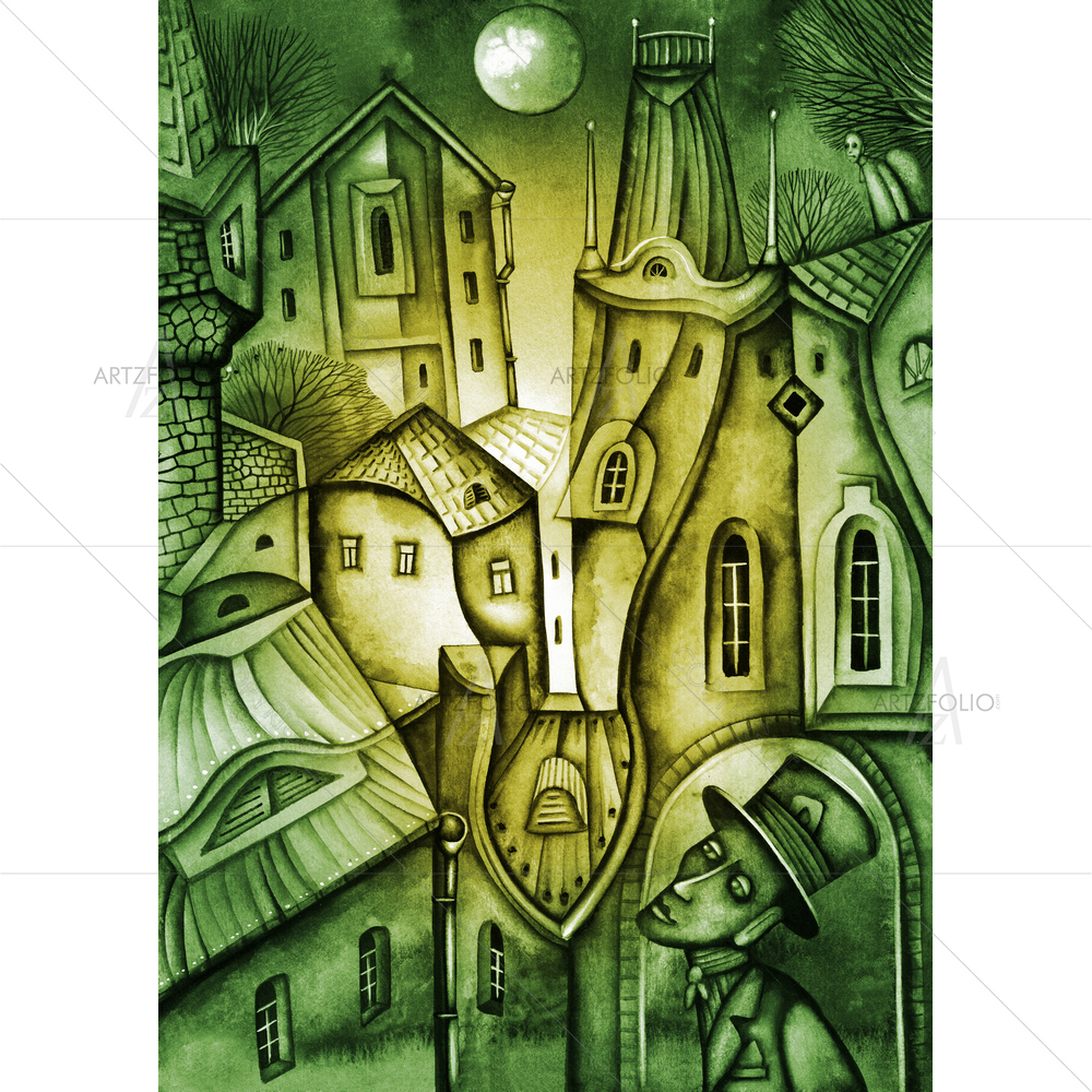 Prague Old Town of Czech Republic — custom-size art design 5009811