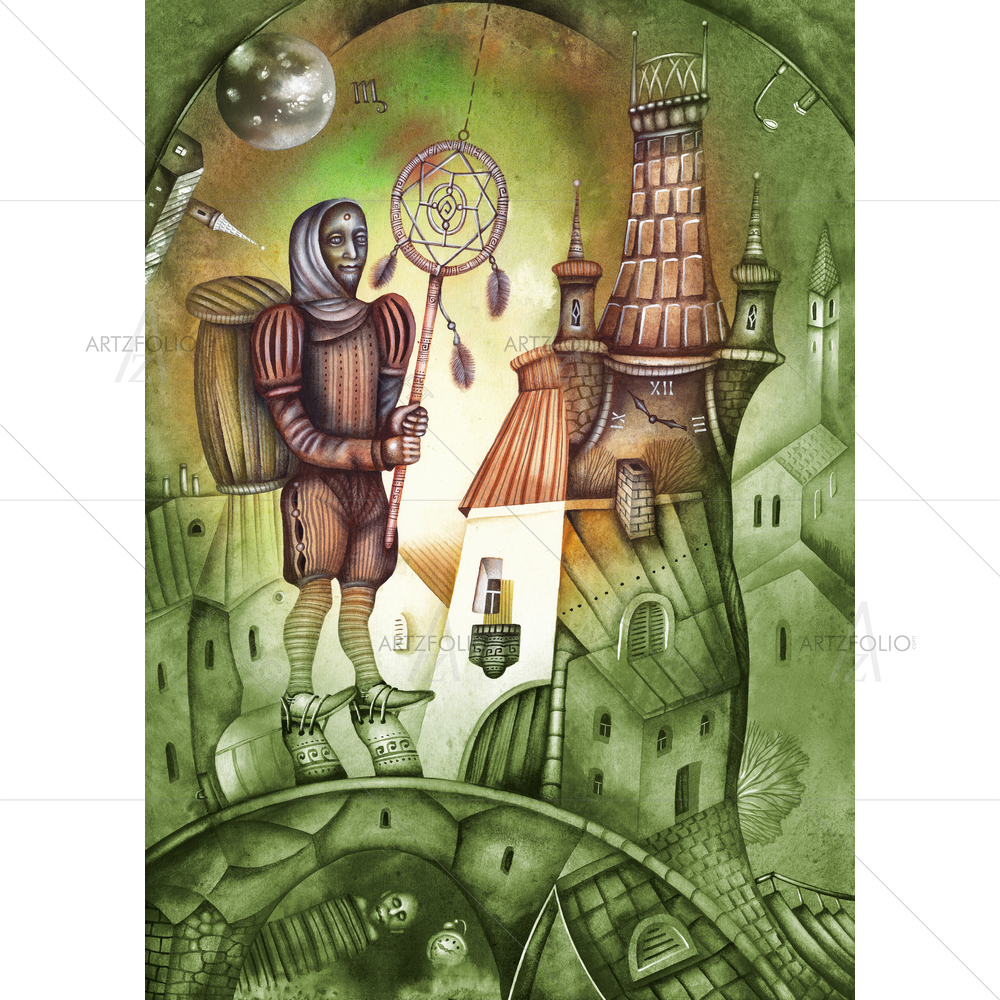 Ethnic Man As Shaman — custom-size art design 5009816