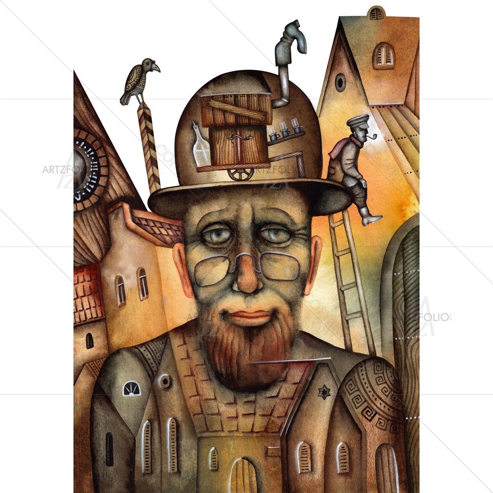 Old Rabbi — custom-size art design 5009817