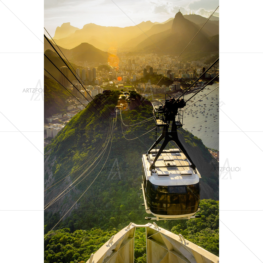 Cable Car, Rio De Janeiro, Brazil — American custom art by ArtzFolio