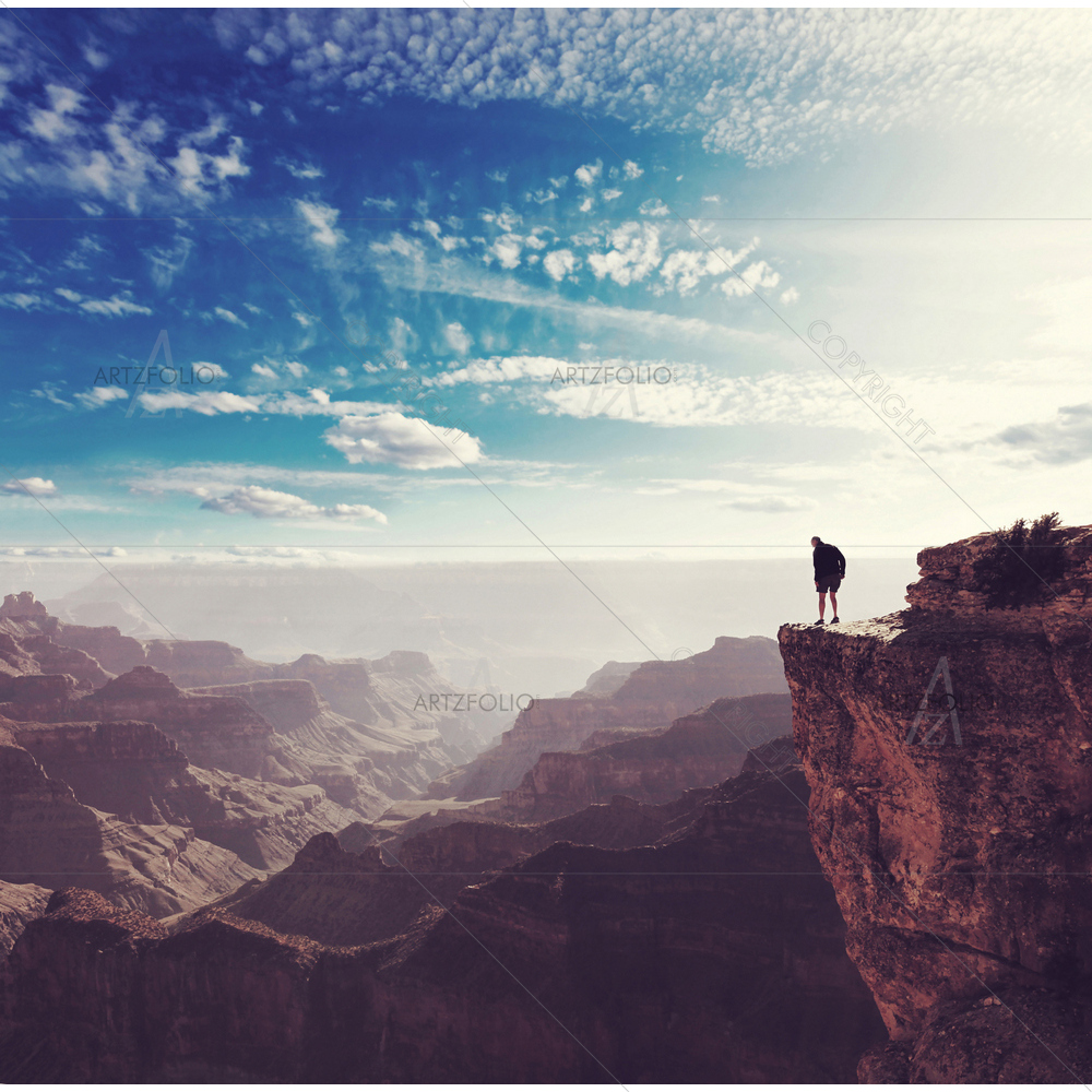 Hike in Grand Canyon — custom-size art design 5009851