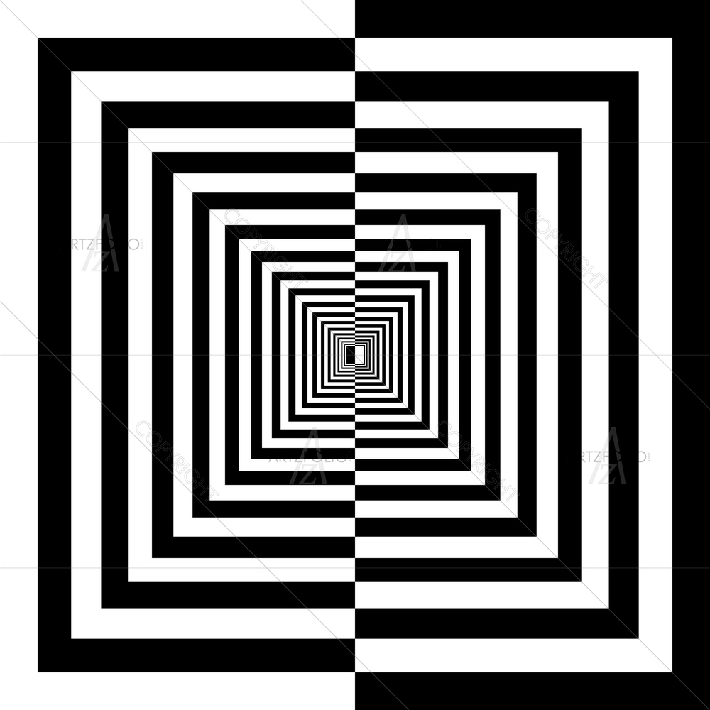 Black & White Squares — Abstract custom art by ArtzFolio