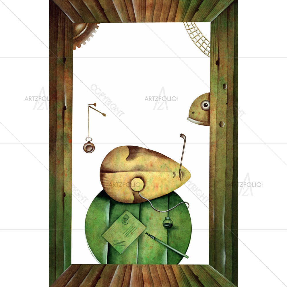 Man Smoking Pipe D2 — Cubism custom art by ArtzFolio