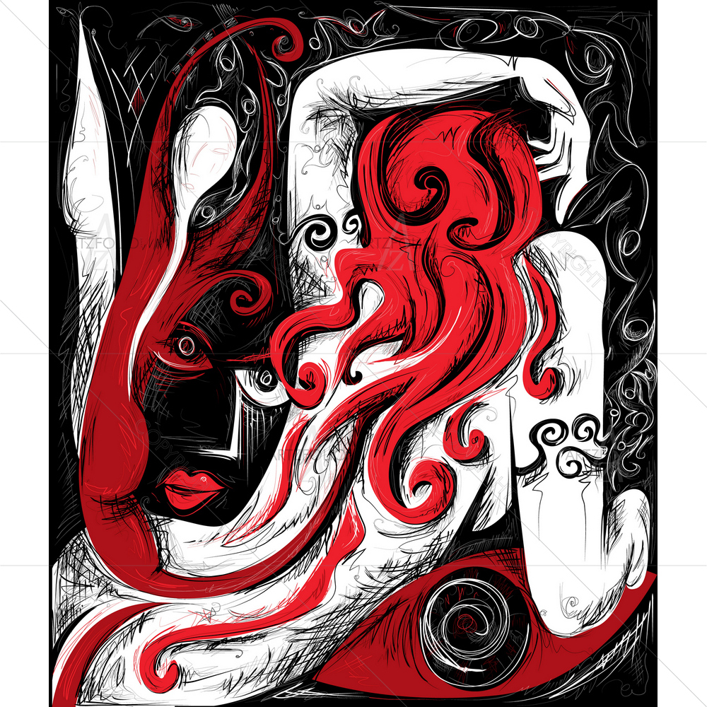 Red Hair Girl — custom-size art design 5009859