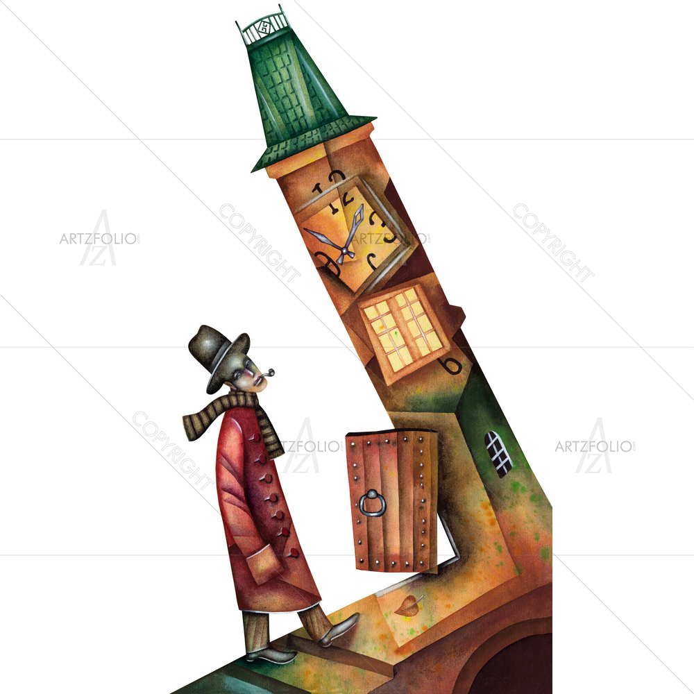 Fragment of Old Town D1 — custom-size art design 5009860