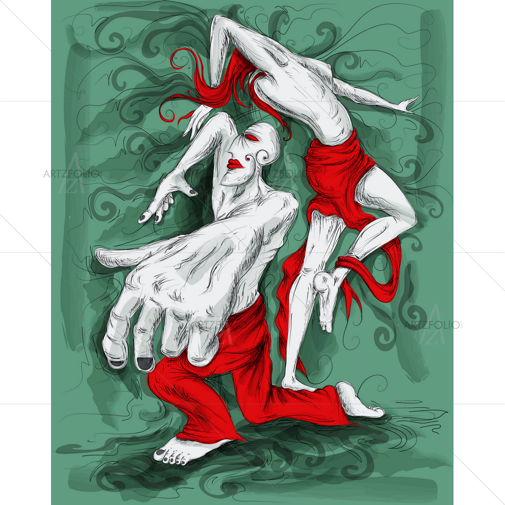 Abstract Dancer Art — custom-size art design 5009863