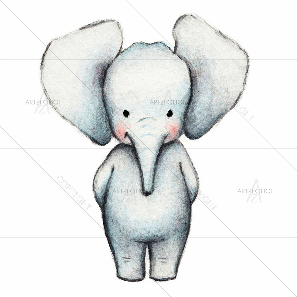 Baby elephant D2 — custom-size art design 5009888