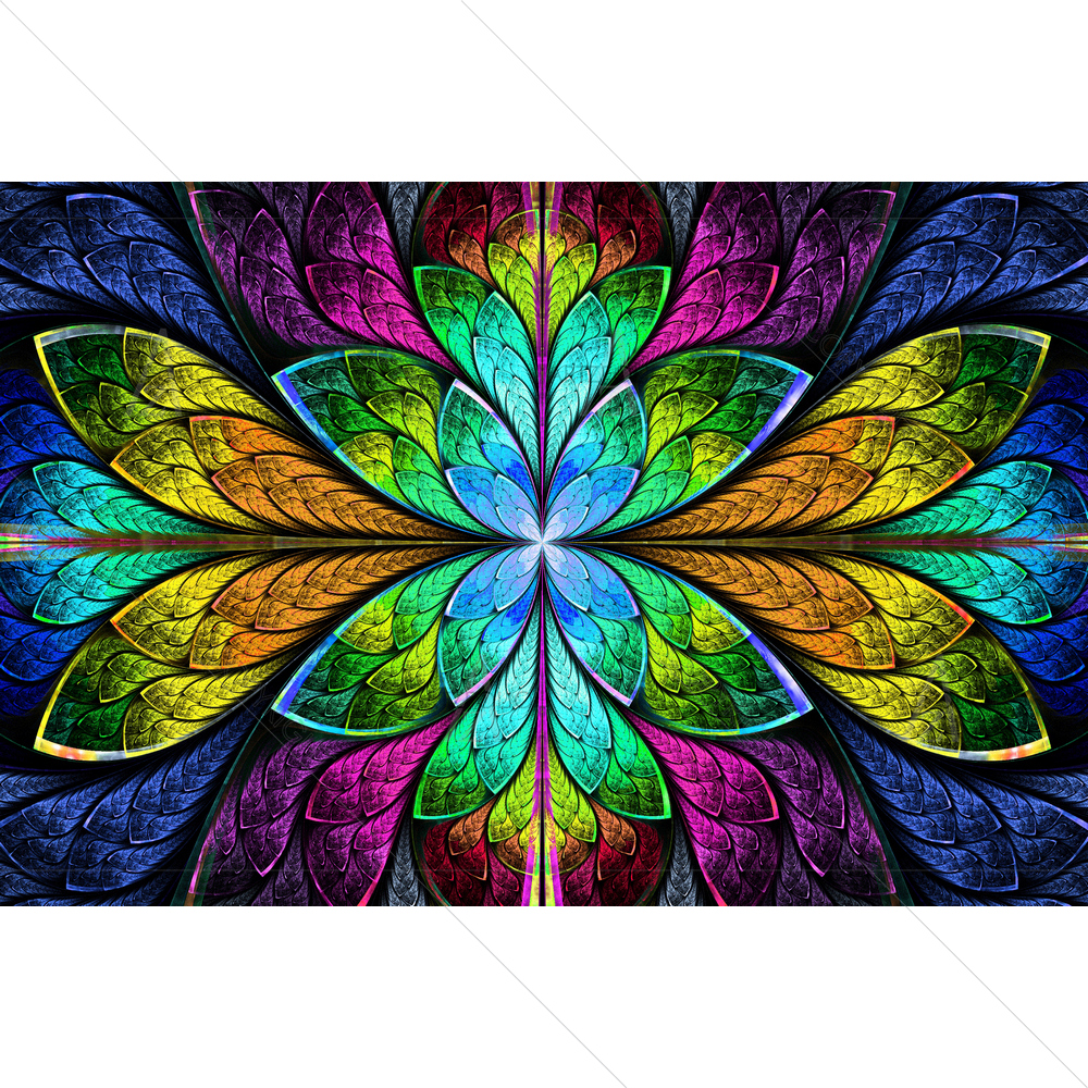 Multicolor Fractal Pattern — custom-size art design 5009892