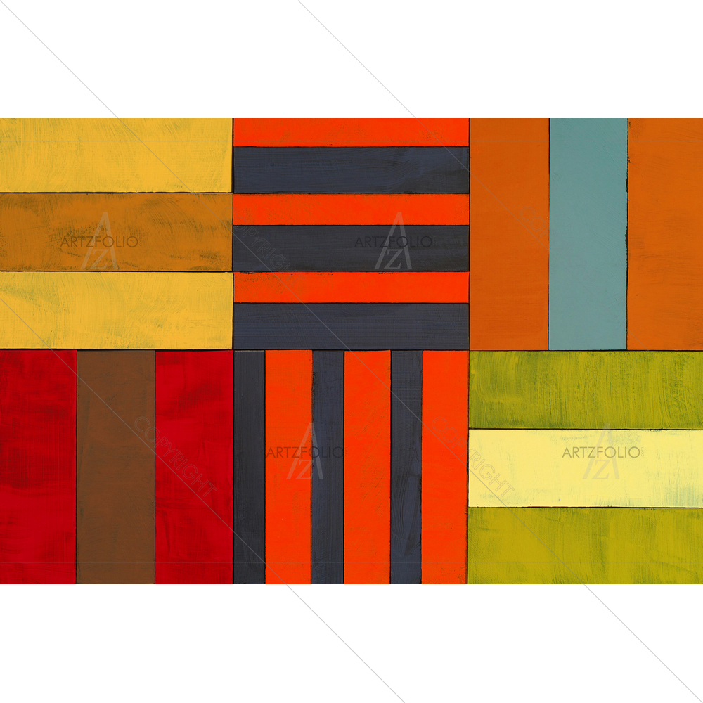 Colourful Rectangles — Abstract custom art by ArtzFolio