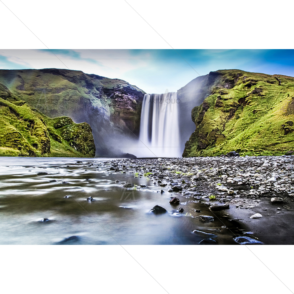 Skogafoss Waterfall, Iceland — Automobiles custom art by ArtzFolio