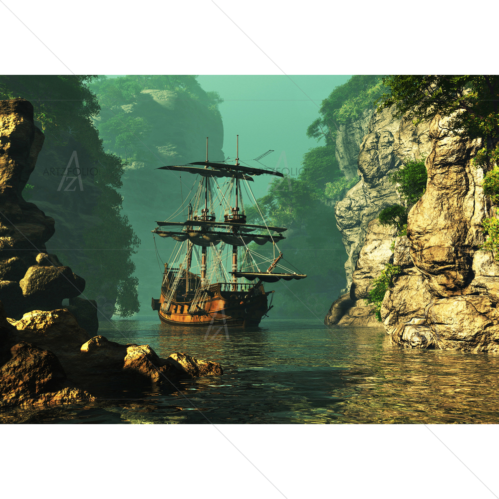 16th Century Sailing Ship — custom-size art design 5009906