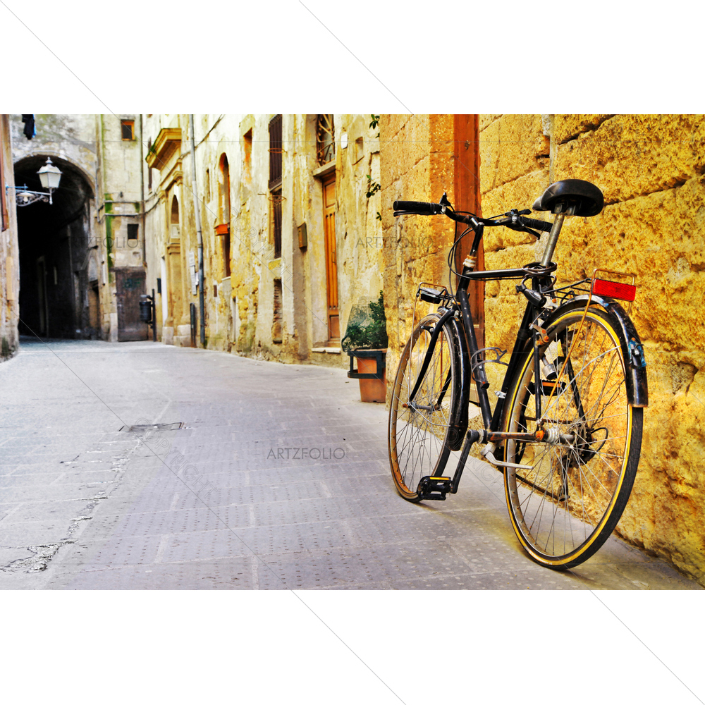 Old Tuscany Street, Italy — Fluid marble custom art by ArtzFolio