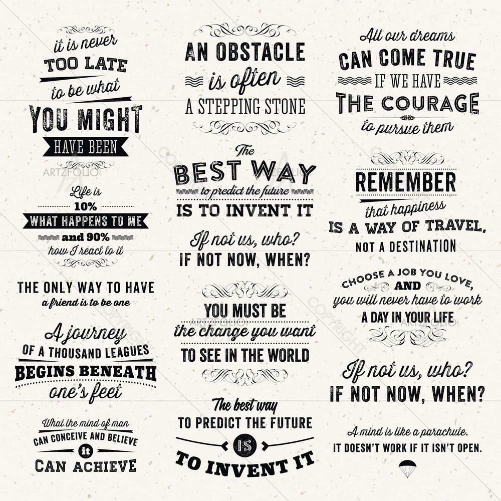 Motivational Quote Typography — custom-size art design 5009922