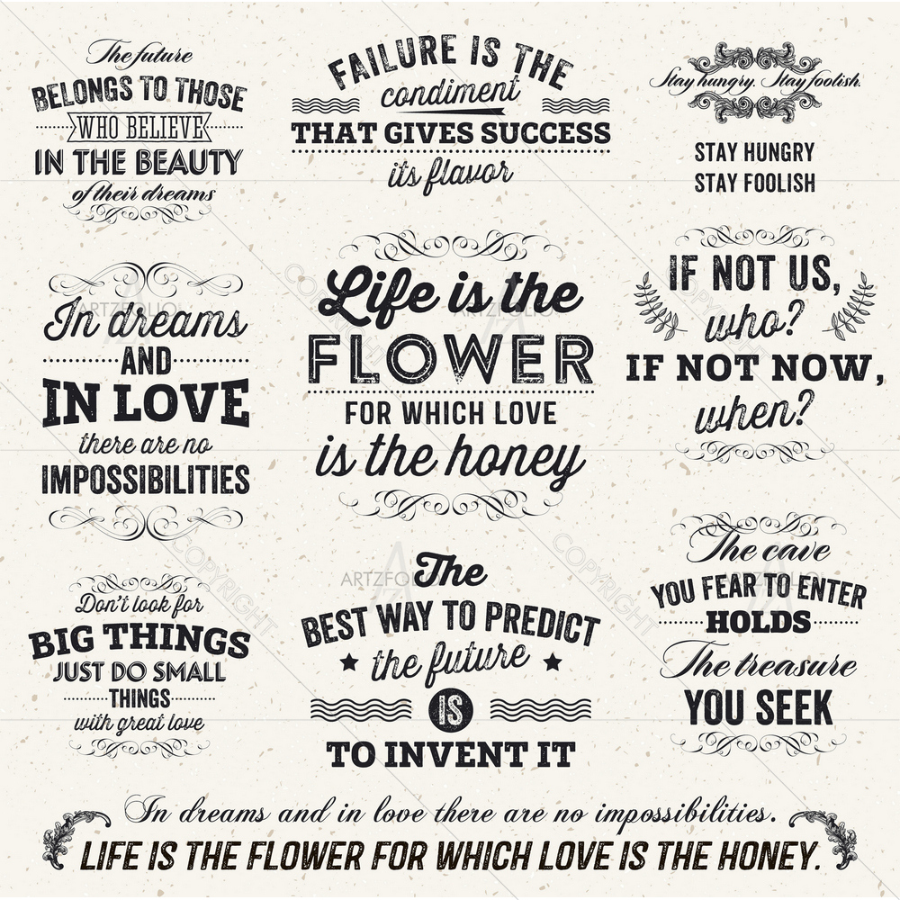Inspirational Typography — Abstract custom art by ArtzFolio