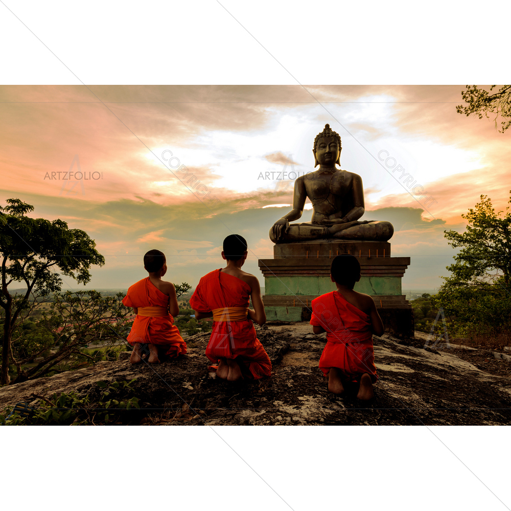 Lord Buddha, Saraburi, Thailand — Devotional custom art by ArtzFolio