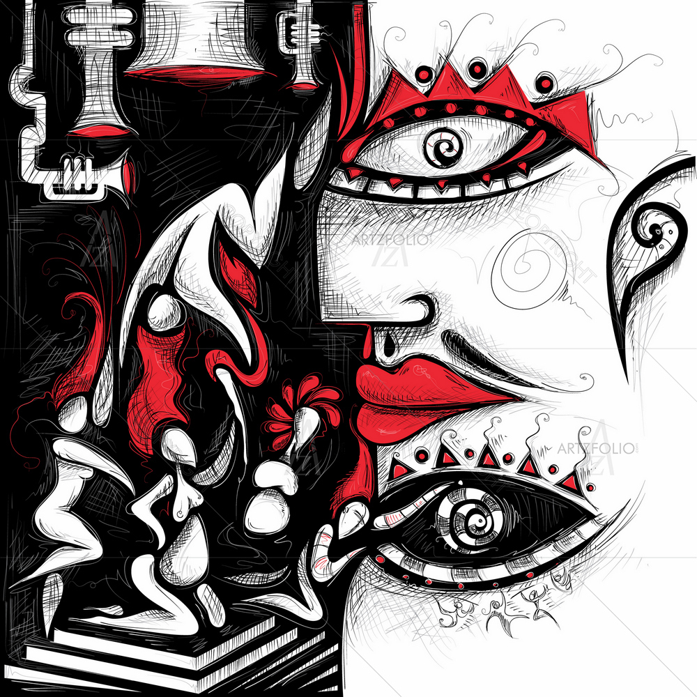 Woman Abstract Art — custom-size art design 5009953
