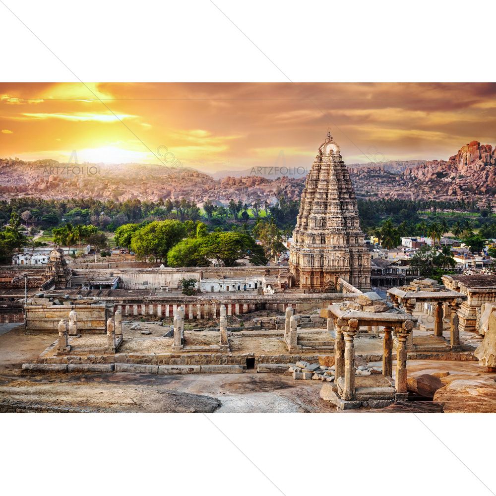 Virupaksha Temple, Hampi, Karnataka — custom-size art design 5009964