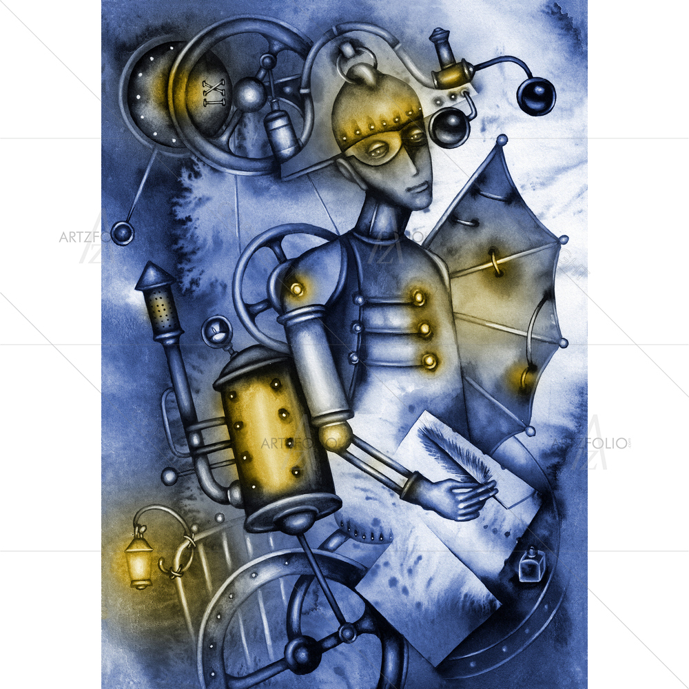 Steampunk Man D2 — custom-size art design 5009969