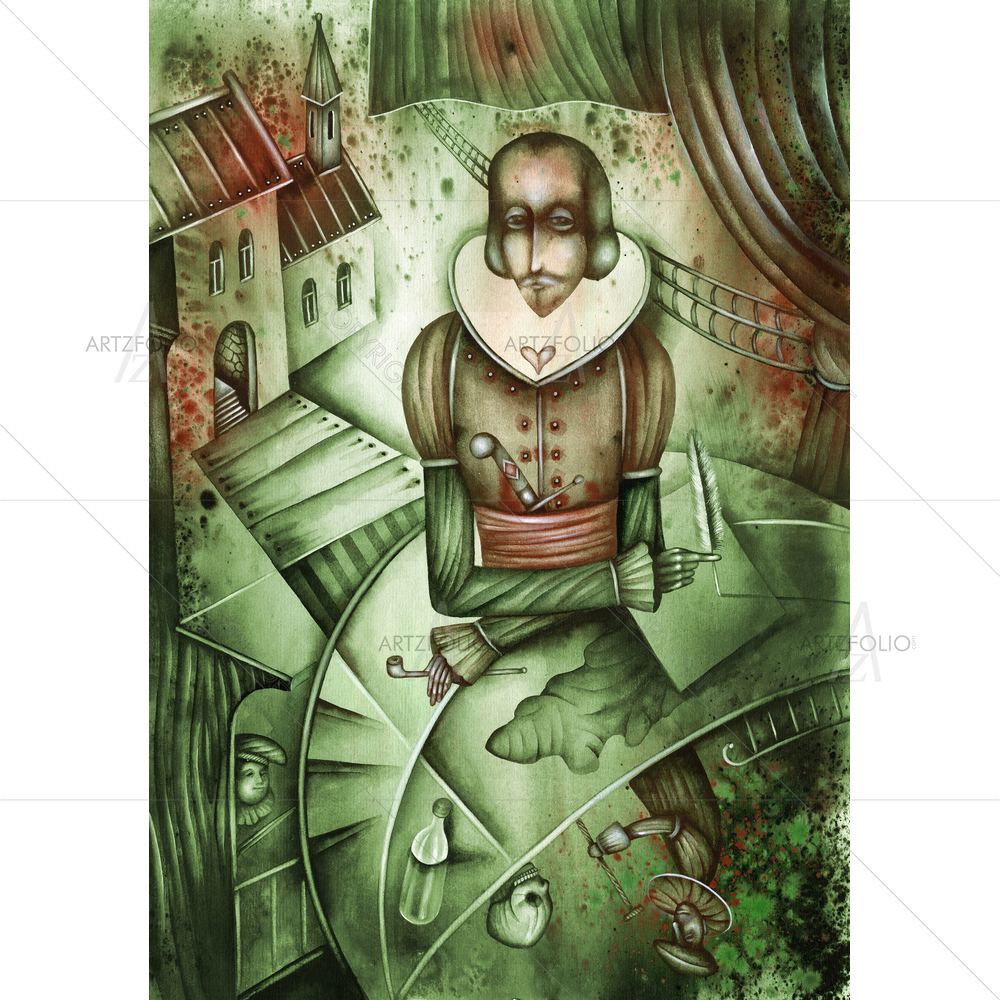 William Shakespeare Portrait D4 — custom-size art design 5009977