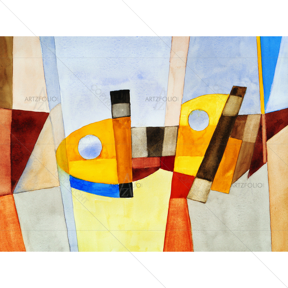 Watercolor Irregular Blocks — custom-size art design 5009991