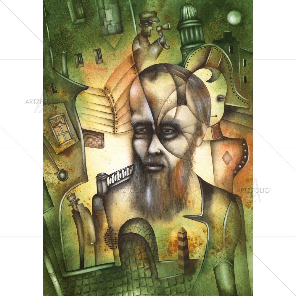 Fyodor Dostoyevsky Portrait — custom-size art design 5010010