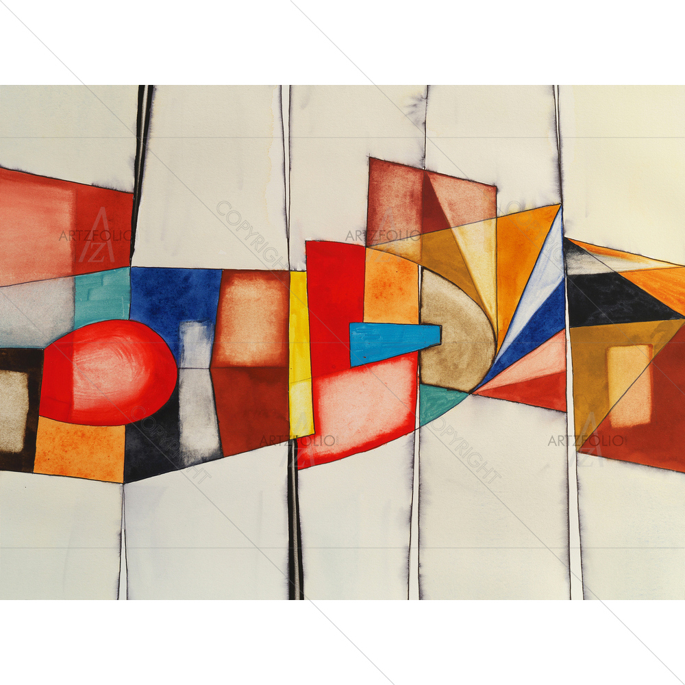 Watercolor Blocks — Abstract custom art by ArtzFolio