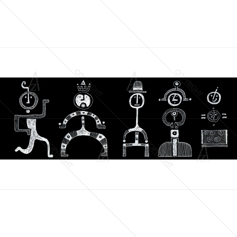 Handmade Stylized People — custom-size art design 5010035