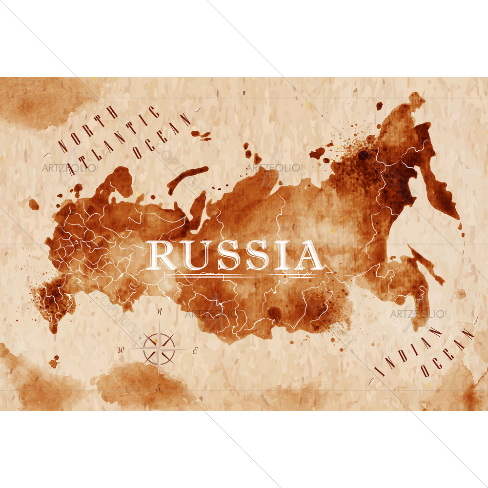 Russian Map — custom-size art design 5010041