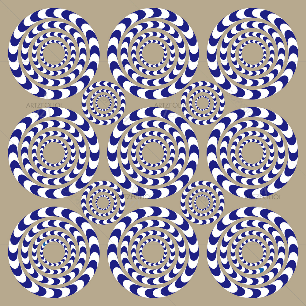Optical Spin Circles — Abstract custom art by ArtzFolio