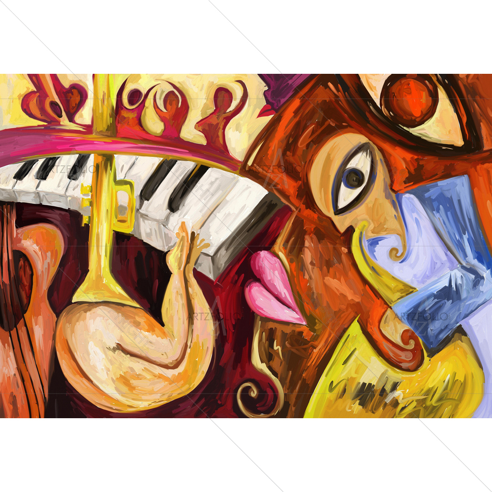 Abstract Jazz Music D1 — custom-size art design 5010045