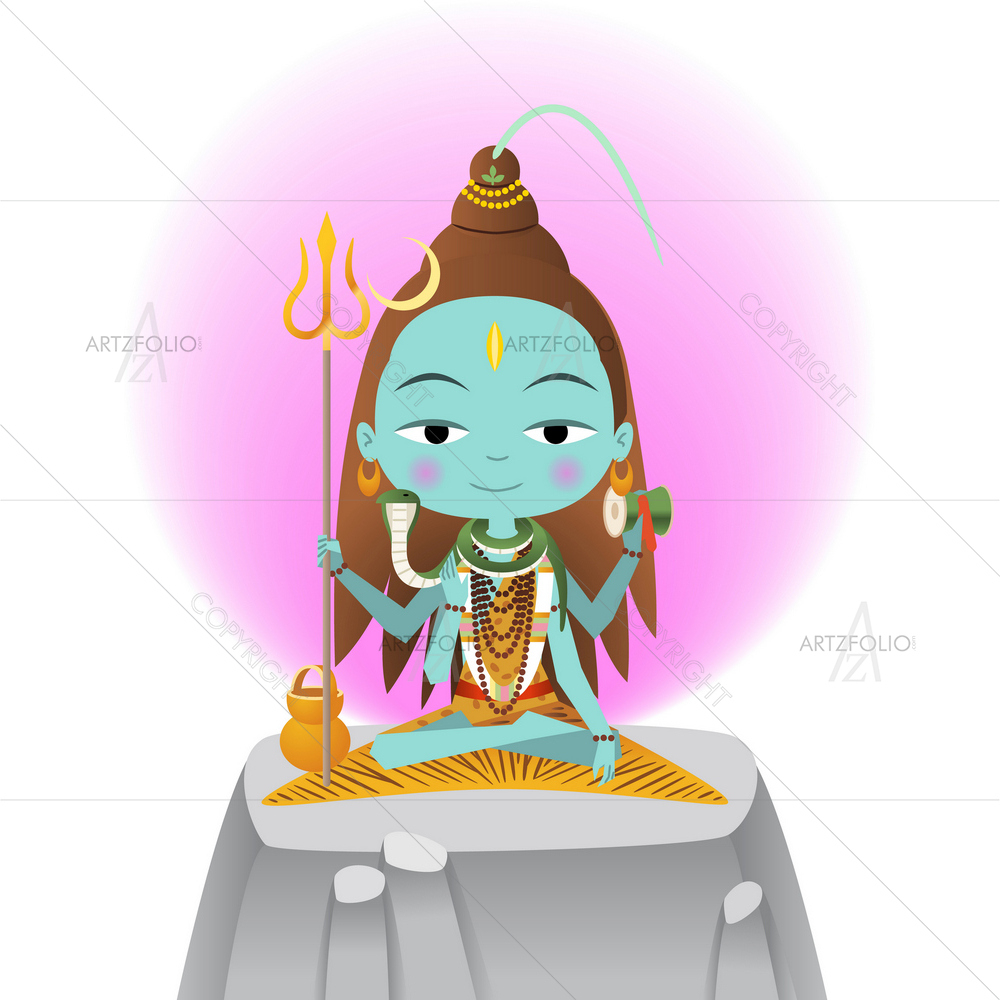 Hindu God Shiva D4 — custom-size art design 5010046