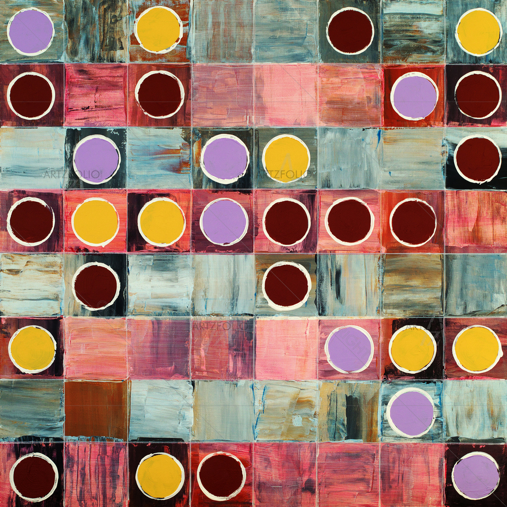 Colourful Grunge Circles — custom-size art design 5010047