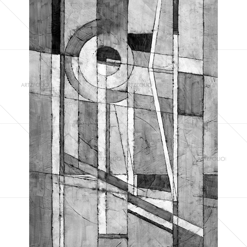 Geometric Monochrome Art — Fluid marble custom art by ArtzFolio