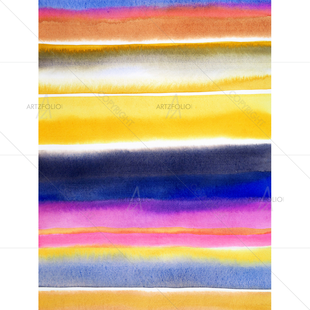 Colourful Horizontal Stripes — Abstract custom art by ArtzFolio