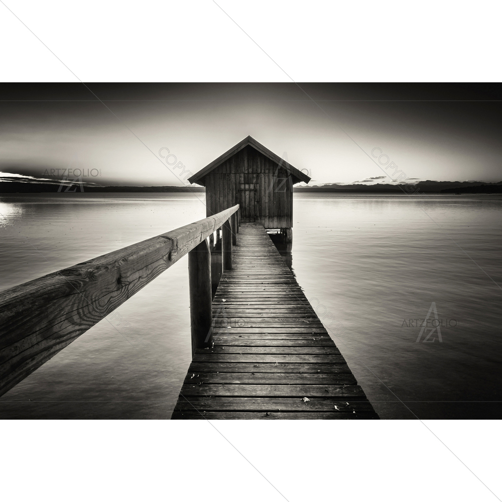 Old Wooden Boathouse — custom-size art design 5010065
