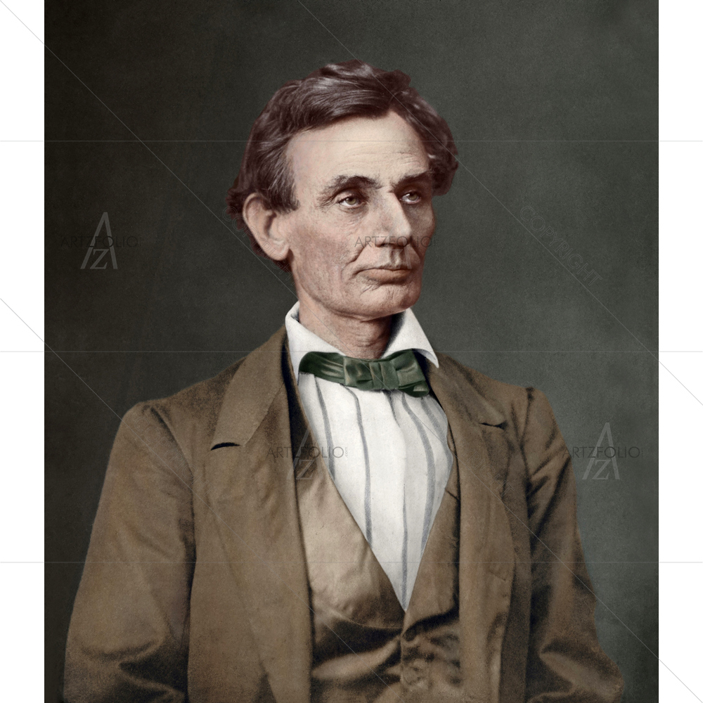 Abraham Lincoln Portrait, Alexander Hesler — custom-size art design 5010086
