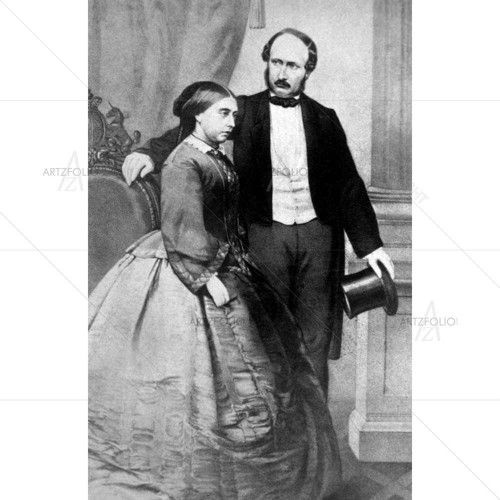 Queen Victoria and Prince Albert Portrait — custom-size art design 5010093