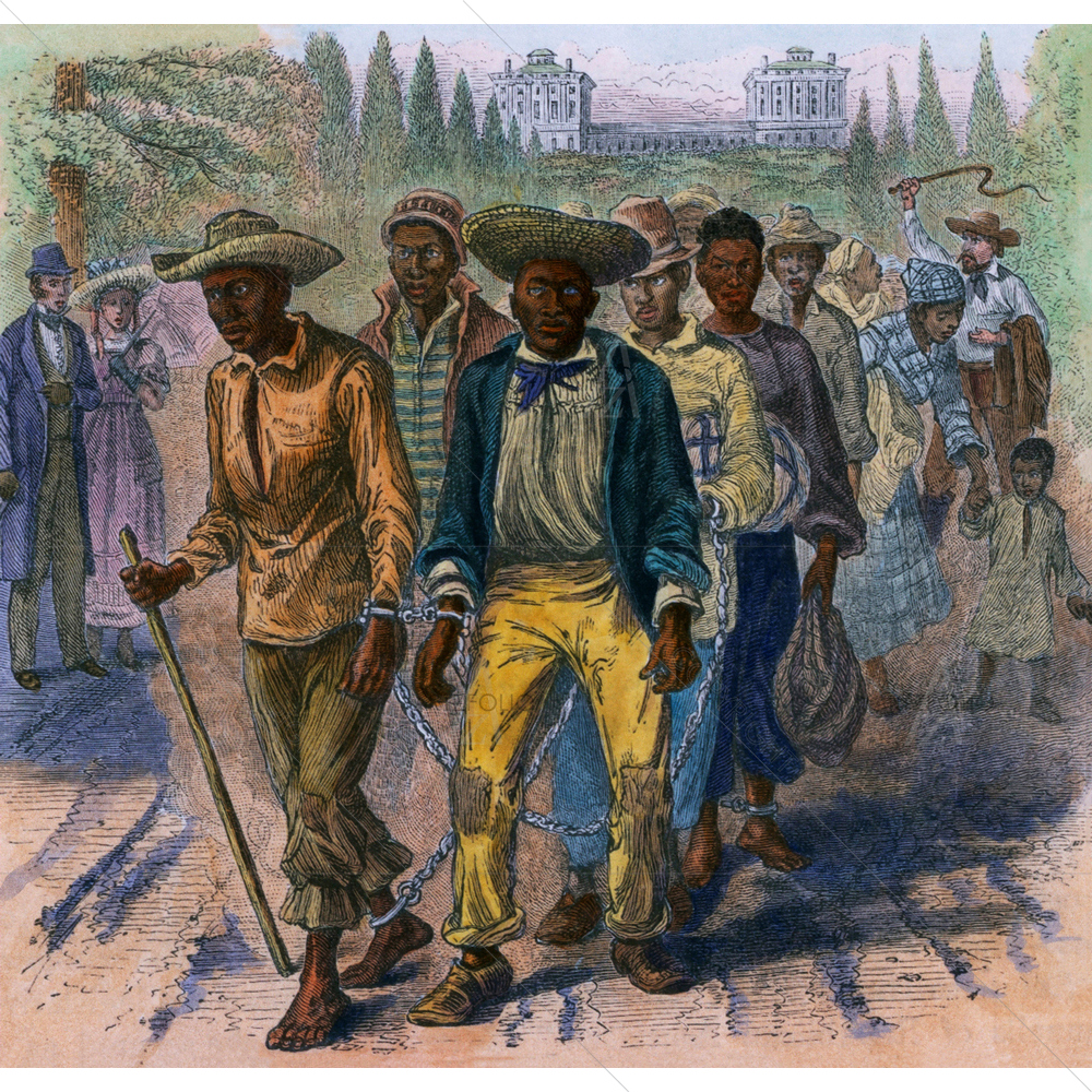 Handcuffed Slaves Passing United States — custom-size art design 5010099