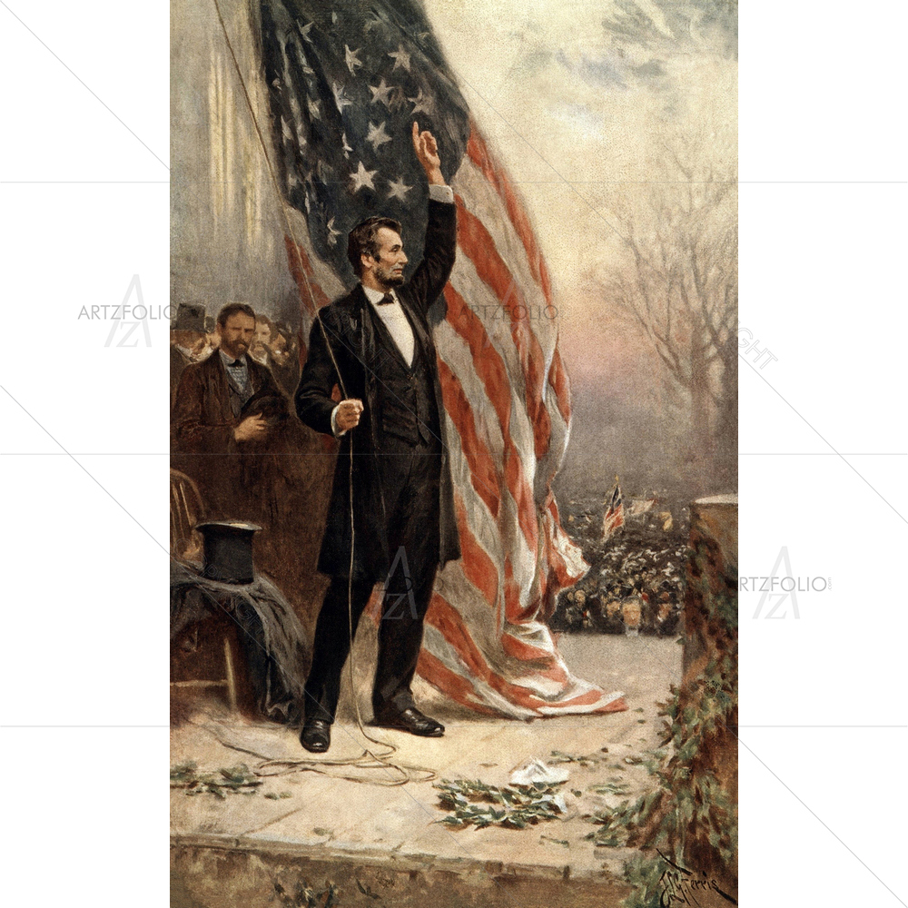 Abraham Lincoln (1809-1856) Portrait — custom-size art design 5010145